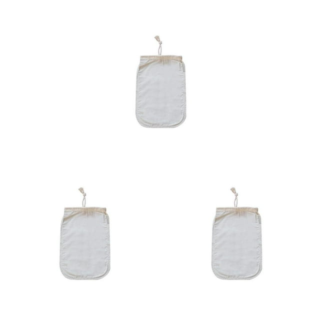 Injueey Bolsa de filtro de bebida de jugo de leche de café con cordón bolsas de colador de malla fina vegetal multiusos barra de cocina 13x13 pulgadas Type1 NO1 Injueey CBP492388