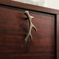 thumbnail image 4 of Zeckos Bronze Finish Cast Iron Deer Antler Drawer Pull Set of 6, 4 of 9