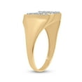 thumbnail image 3 of 10K Yellow Gold Mens Round Diamond Lucky Horseshoe Ring 1/20 Cttw, Mens Size: 7-13, 3 of 4