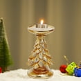 thumbnail image 2 of yulier Resin Christmas Tree Candlestick Holder, Christmas Decorations Table Centerpiece, Christmas Candle Holder for Pillar Candles, Xmas Party Fireplace Mantel Decor, 2 of 6