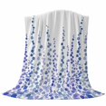 thumbnail image 6 of Purple Blue Polka Dots Blanket Soft Cozy Warm Throw Blanket for Couch, Plush Fuzzy Flannel Fleece Blankets for Sofa, Watercolor Abstract Art Bed Blankets Lightweight Gifts for Women, 50"x80", 6 of 9