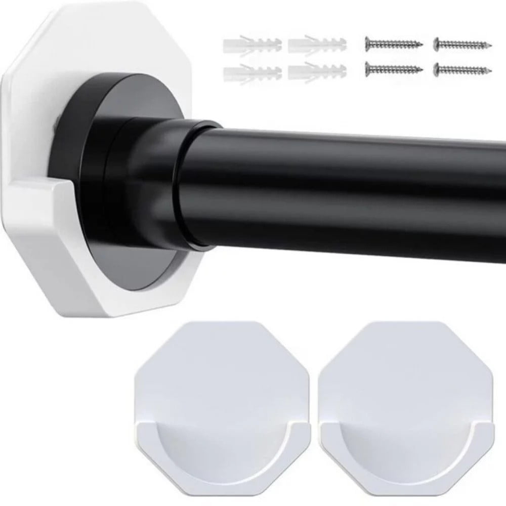 Shower Curtain Rod Tension Holder Shower Rod Mount Retainer for Wall