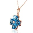 thumbnail image 2 of Galaxy Gold 14K Rose Gold 3.8 Carat Blue Topaz Heart Necklace - December Birthstone - Communication & Serenity - 16" to 24" - Fine Jewelry for Women, 2 of 3