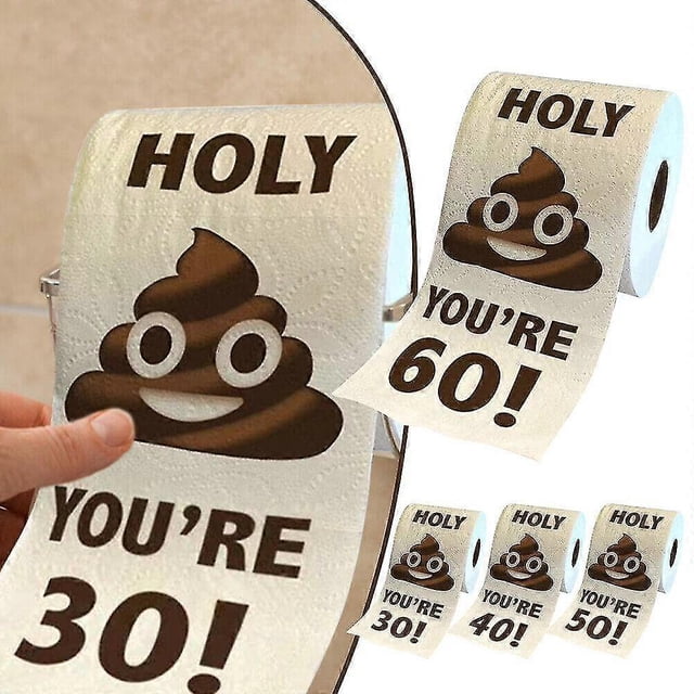 Funny Toilet Paper 30th-80th Gifts Roll Birthday Decoration for Women Men Gift TOJ