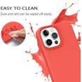 thumbnail image 4 of Compatible with iPhone 13 Pro Case, Liquid Silicone Soft Gel Rubber iPhone 13 Pro Phone Case Slim Fit Cover with Microfiber Lining Protective Phone Cases for iPhone 13 Pro 6.1 inch, Coral Red, 4 of 14