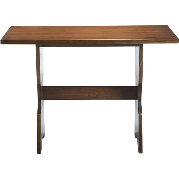 L-Shaped Bench with Storage - Walnut Finish - Seats 5 - 66x50x34 IN - HomeStock