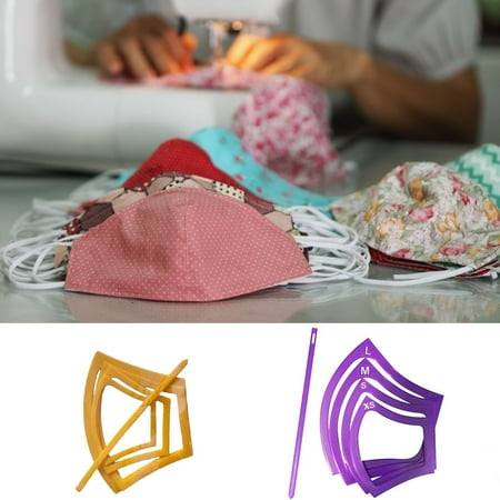 

MATHOWAL 4PC reusable mask templates/pattern for DIY masks with elastic tool XS-LDescription:mask template for reusable masks. with elastic tool.material:Silica gelSize: as