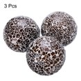 thumbnail image 3 of Uxcell 3Pcs Decorative Glass Balls 3.15 inch Orbs Centerpiece Balls Mosaic Glass Balls for Decor Bowls, Brown, 3 of 5