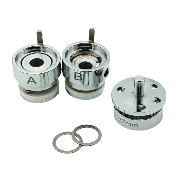 ChiButtons 37mm (1.5") Interchangeable Round Die Moulds-S1 + Free Pin Button Components (100 Sets)…