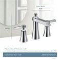 thumbnail image 3 of Moen Ts6984 Flara 1.2 GPM Widespread Bathroom Faucet - Chrome, 3 of 3