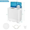 thumbnail image 6 of Pemberly Row 26lbs Portable Semi automatic Washing Machine W/Drain Pump Blue, 6 of 8