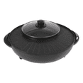 thumbnail image 3 of 5.28qt Round Black Grilling Electric Hot Pot Frying Electric Hot Pot 110v, 3 of 22