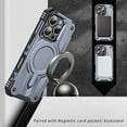 thumbnail image 5 of Designed for iPhone 16 Pro Max - Compatible with MagSafe Support Wireless Charging Rugged Shockproof Anti-Slip Military Grade Protective Phone Cover for iPhone 16 Pro Max, Gray, 5 of 7