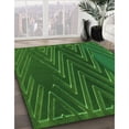 thumbnail image 3 of Ahgly Company Machine Washable Indoor Square Transitional Deep Emerald Green Area Rugs, 7' Square, 3 of 7