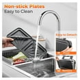 thumbnail image 5 of Waffle Maker with Removable Plates, 1082W Electric Panini Press Grill w/Non-stick Plates, Indicator Lights, Sandwich Maker w/ 5-gear Temperature Control for Breakfast Grilled Cheese Steak, 5 of 9