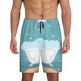 thumbnail image 1 of Fotbe Bathtub with Soap Bubbles Pantalones Cortos de Pijama para Hombre, Ropa de Dormir, Pantalones de Pijama Cortos para Hombre-Large, 1 of 6