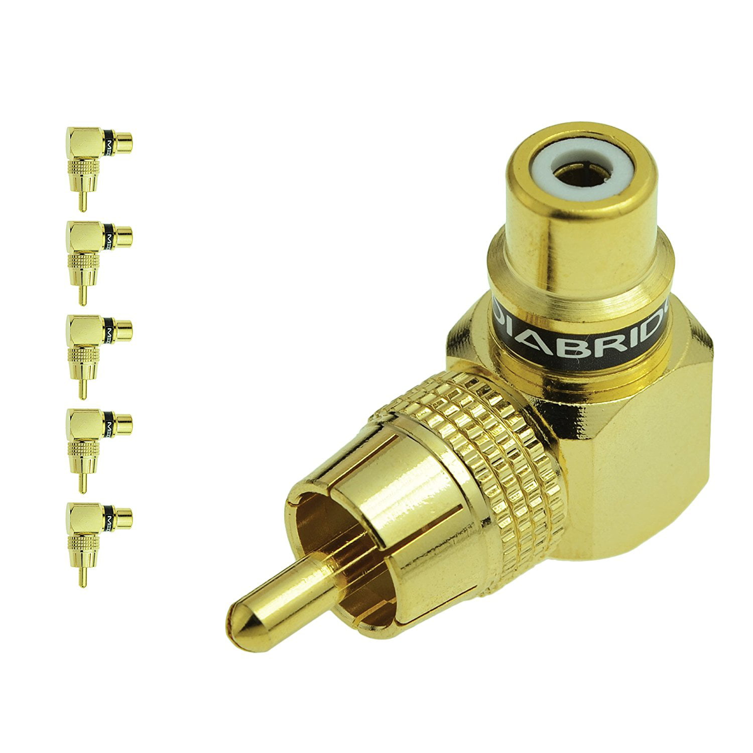 Gold plating RCA Right Angle Male Audio Verbinder Soldering Adapter 90°L Shape 