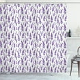 thumbnail image 1 of Ambesonne Lavender Shower Curtain, Blossoming Fresh Herbs, 69"Wx70"L, Violet Green and White, 1 of 3
