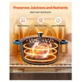 thumbnail image 2 of Enameled Cast Iron Dutch Oven, 6 Quart with Lid, Heavy Duty Cookware for Braising, Stewing, Roasting, Baking - Blue, 2 of 9