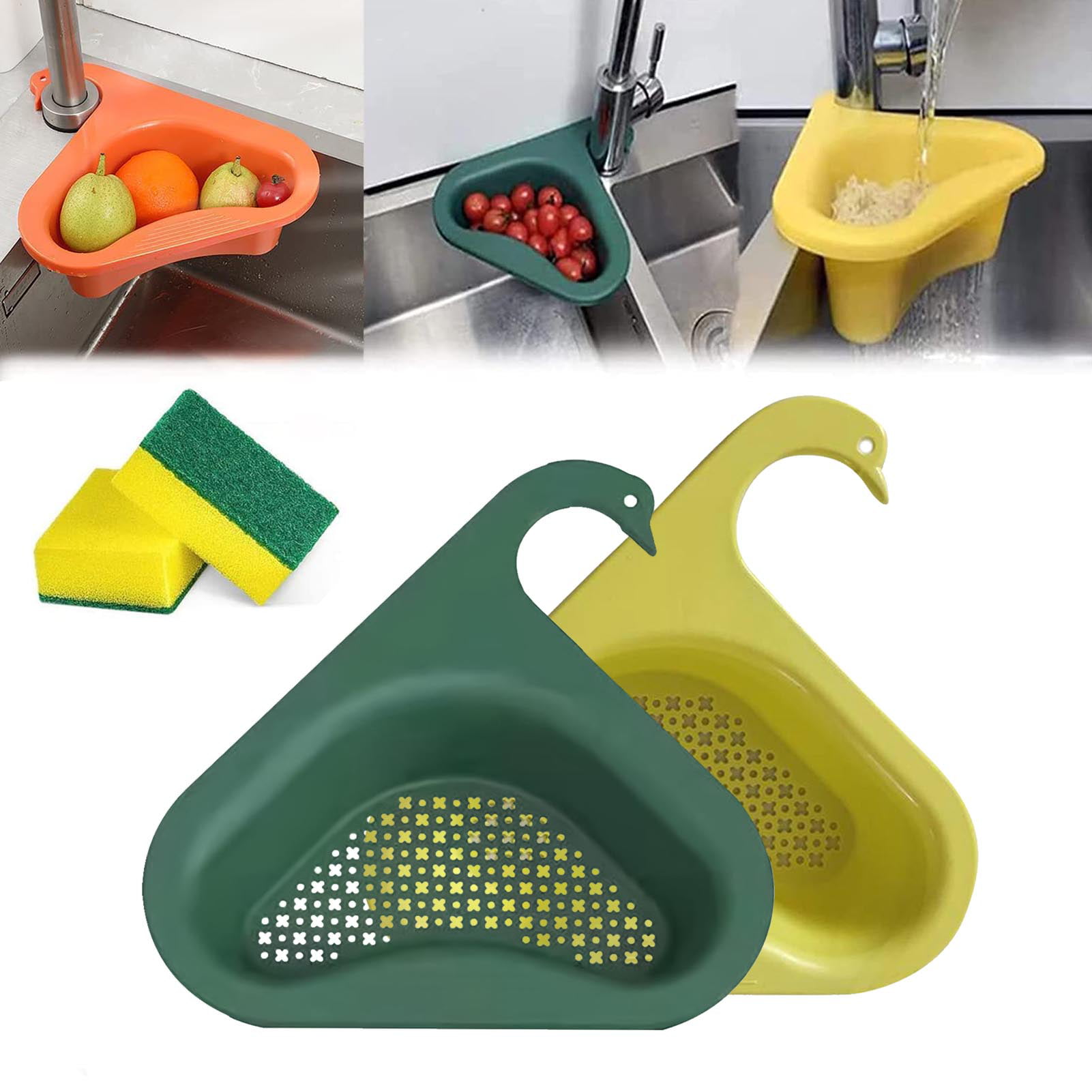 4.5'' Plastic Kitchen Sink Strainer Drain for Catching Food Particles 2 PCS 