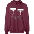 thumbnail image 2 of OXI Hoodie Sweatshirt - It's All Fun And Games, Basic Casual Hoodie for Men's and Women Fleece Hoodie Long Sleeve - Maroon 3X-Large, 2 of 3
