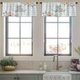thumbnail image 3 of LALILO Kitchen Curtain Valance Watercolor Card With Anchor Rod Pocket Window Curtain 52"x 18" Set of 2, 3 of 5