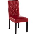 thumbnail image 1 of Christopher Knight Home Gentry Bonded Leather Dining Chairs, 2-Pcs Set, Red, 1 of 4