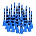 thumbnail image 1 of Plastic Pack of 50 Reduces Friction & 5 Prongs Plastic 3-1/4 Inch Golf Accessories, 1 of 5