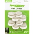 thumbnail image 5 of Super Sliders 1-1/8 Inch Nail-On Felt Furniture Glides for Hardwood Floors, Non-Marking Chair Leg Tips for Smooth Movement – Beige, 8-Pack, 5 of 7