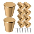 thumbnail image 1 of CRAFTHROU 10pcs Aluminum Alloy Round Cabinet Knobs Golden Hardware For Easy Installation On Drawers, 1 of 6