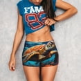 thumbnail image 3 of Fotbe Colorful Flower Sea Turtle Shorts Sin Costuras – Shorts Deportivos de Cintura Alta para Mujer, Elásticos para Gimnasio, Yoga, Running o Ciclismo-Small, 3 of 8