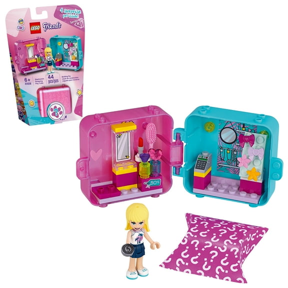 LEGO Friends Stephanie’s Shopping Play Cube 41406 Building Kit; Mini-Doll Set That Promotes Creative Play (44 Pieces)