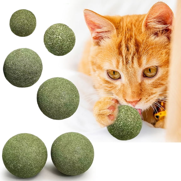 UALSRZL Catnip Balls, 100% Natural No Fillers Mess-Free Cat Nip Balls, Long-Lasting Catnip Ball for Stress Relief Healthy Interactive Play (50g)