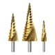 thumbnail image 1 of Step Drill Bit Set, 3Pcs Titanium Step Drill Bits, C, 1 of 5