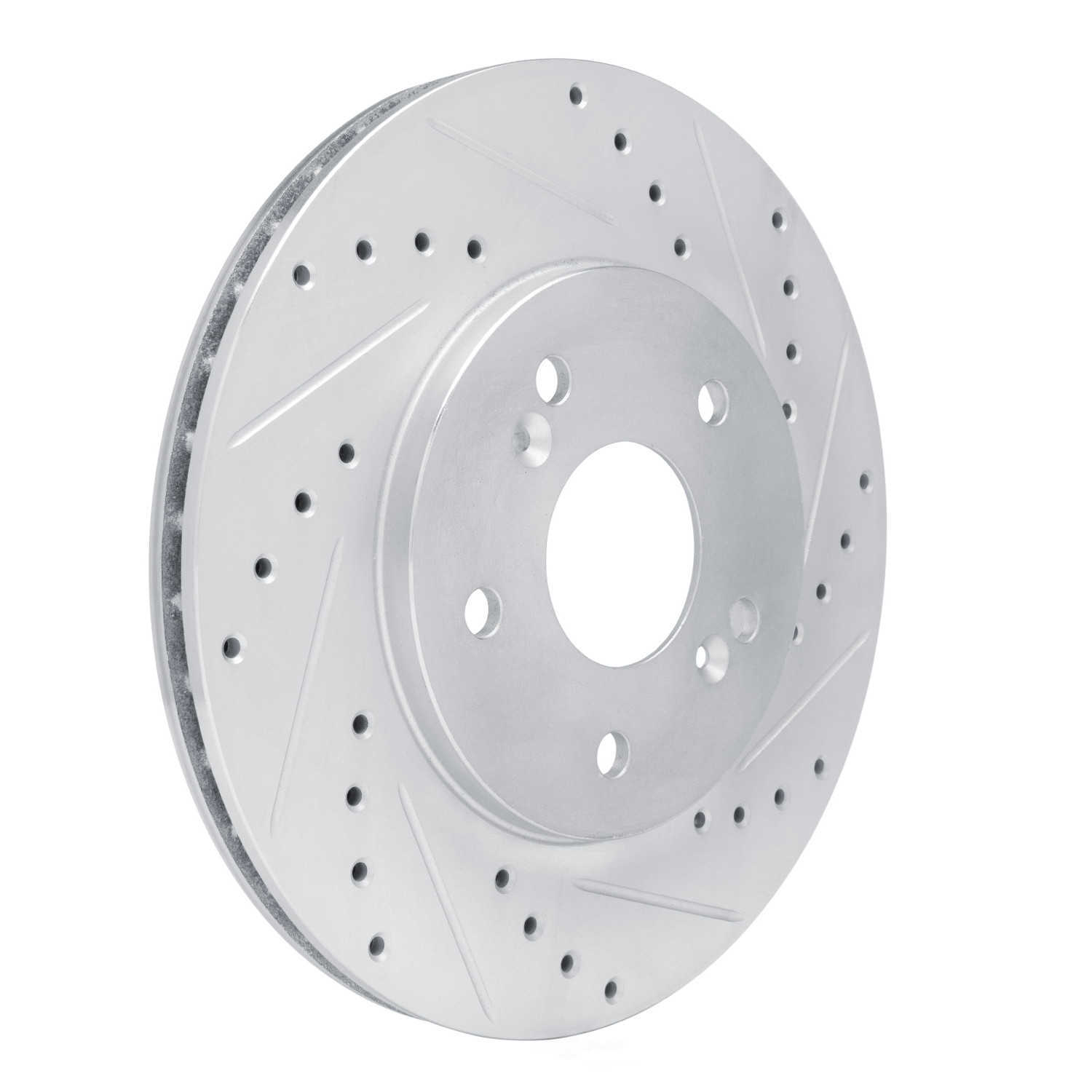 Dynamic Friction Company 631-58005R DFC Brake Rotor - Drilled And Slotted - Silver