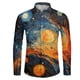 thumbnail image 5 of Camisas con estampado abstracto en 3D para hombre, camisas casuales de manga larga con botones y corte regular, camisetas de playa para hombre, camisetas de gran tamaño, 5 of 5