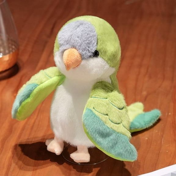 Green Parrot Stuffed Animal Bird Stuffed Animal Doll Plush Toy Holder Bag Pendant Party Favor Gifts Toys，Hand Puppet Style