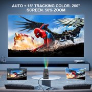 ZDSSY HY320 WiFi and Bluetooth Native 1080 FHD Support 4K LED Smart Projector, Black, 1 Count
