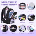 thumbnail image 4 of Gynky  School Backpack - 3Pcs Backpack Set Cute Bookbag Middle School Backpacks for Teens Bookbag School Bags 3 Set, 4 of 9