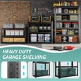 thumbnail image 3 of IKIMI 82"H 5-Tier Metal Garage Shelving, 2500Lbs Heavy Duty Adjustable Garage Storage Shelves for Home, Garage, Basement, 82.48"H x 48"W x 18"D, 3 of 7