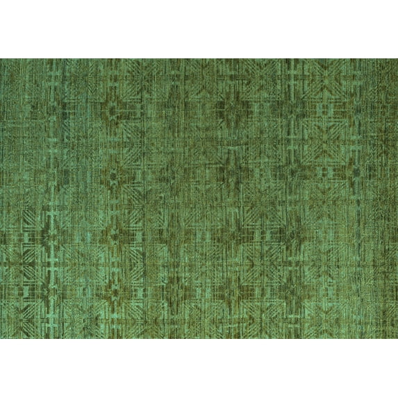 Ahgly Company Indoor Rectangle Abstract Turquoise Blue Modern Area Rugs, 2' x 5'