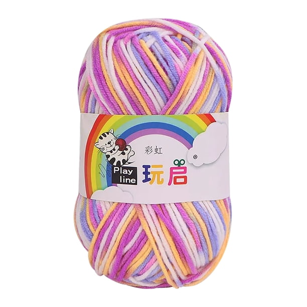 Fasiaou Colorful Self-Striping Multicolor Fuzzy with Subtle Sheen Yarn Thick Wool Line ,Acrylic Fibres, Each 1.76Oz (50 gr)/ 125yds(100m)(16 Different Colors To Choose From)