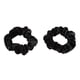 thumbnail image 2 of 10 Pack Black Velvet Scrunchie Hair Elastics Hair Bobbles Hair Bands, 2 of 5