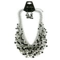 thumbnail image 2 of Mi Amore Adjustable Layered-Necklace Silver-Tone/Black, 2 of 3