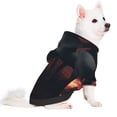 thumbnail image 2 of Goofa Lone Rider Under Red Sky Pattern Small Dog Sweater Hoodies Pet Grey Hooded Soft Fleece Sweatshirts with Pocket Fall Winter Puppy Cat Sweaters Warm Clothes-Small, 2 of 8