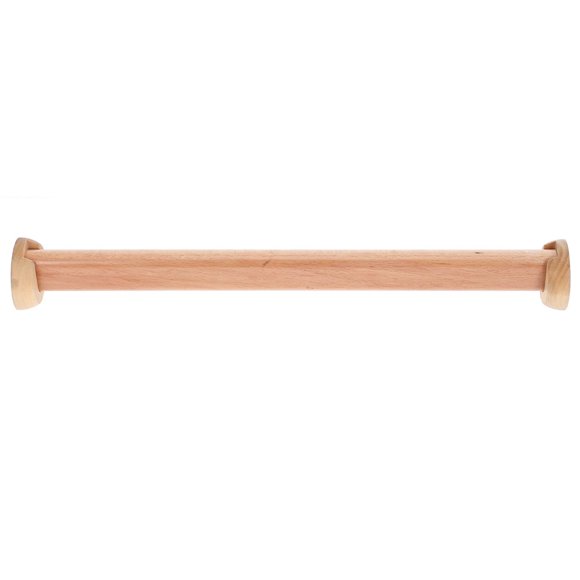 Bamboohart Wooden Closet Rod for Hanging Clothes Closet Hanging Pole with 2 Ends Space Saving Closet Tension Rod Dowel Rod Heavy Duty Closet Bar with No Drilling Holder 40-50CM