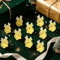 thumbnail image 2 of Ouuluon Set of 10 Luminous Reindeer Figurines, Glow in Dark Resin Tabletop Ornaments for Christmas Party Decor, 2 of 6