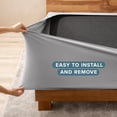 thumbnail image 3 of Bare Home Box Spring Cover - Microfiber - 4-Way Stretch (Full, Light Grey), 3 of 6