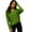 Green, variant on Long Sleeve T Shirts for Women Trendy Drawstring Hem Tees Casual Workout Elastic Hem V Neck Spring Fall Top