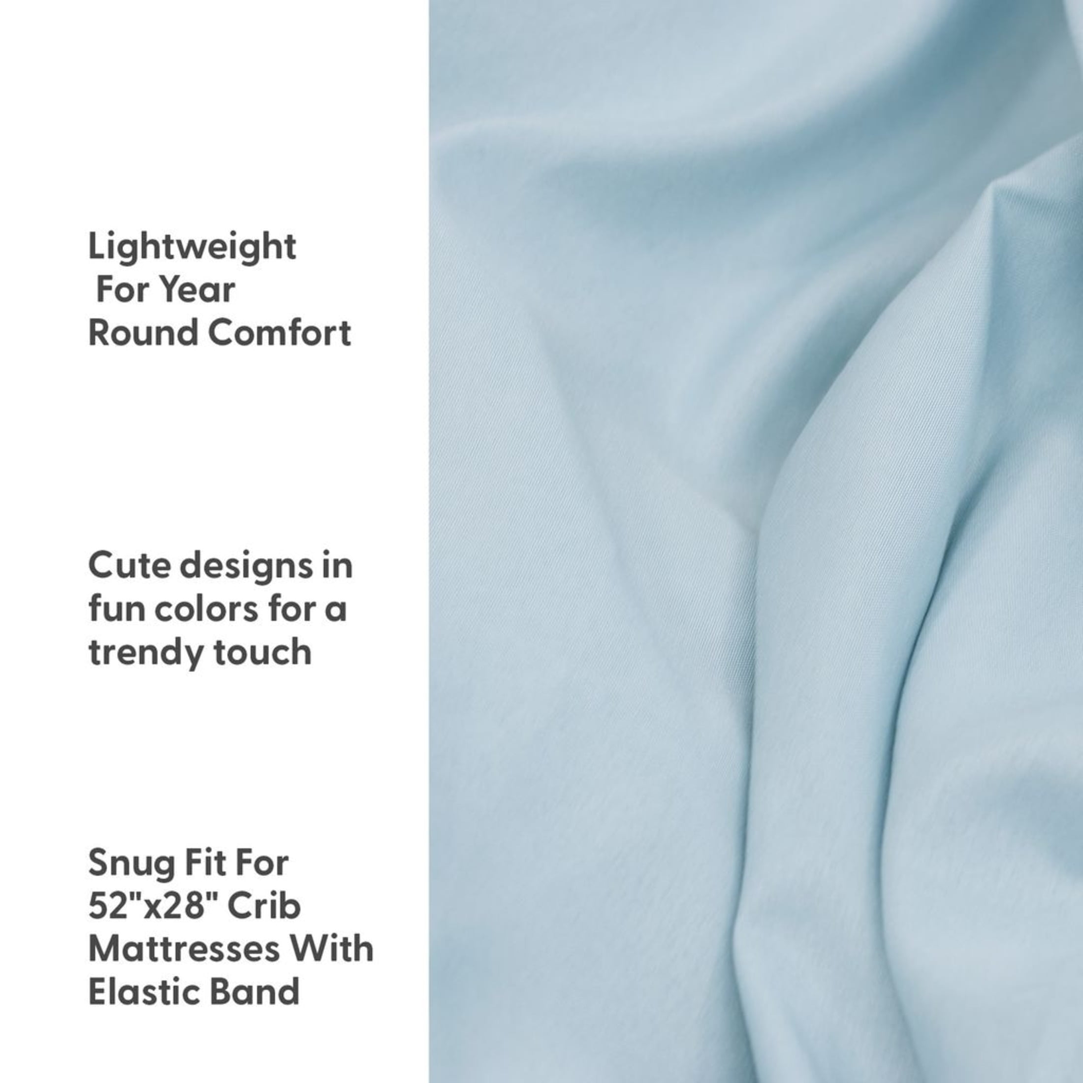 The Peanutshell Fitted Crib Sheets for Baby Boy or Baby Girl, 4 Pack Set, Blue Dino